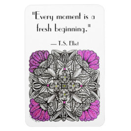 Lila palmfrondoodle med citatmagnet magnet