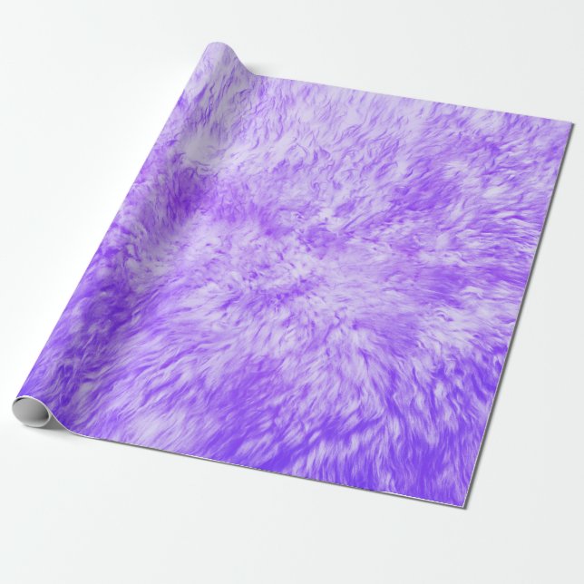 Lila Päls Frenzy Wrapping Papper Presentpapper (Utrullad)