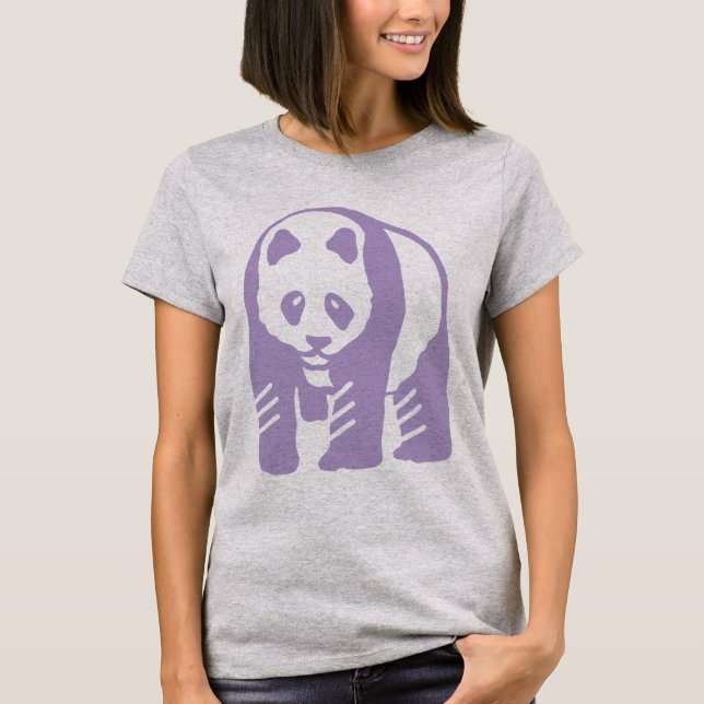 Lila Panda T Shirt (Framsida)