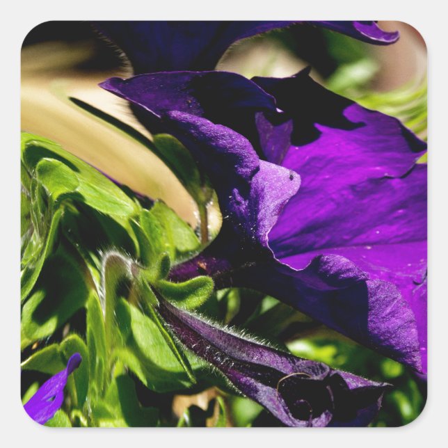 Lila Panic Fyrkantigt Klistermärke (Framsida)