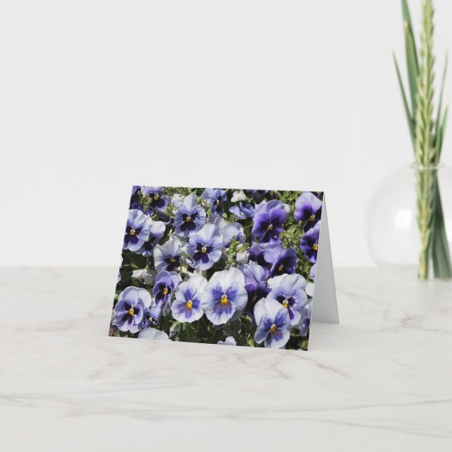 Lila Pansies Anteckningskort (Framsida)