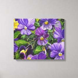 "Lila Pansies" av Jenny Koch Canvastryck