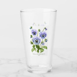 Lila Pansies Blommigt Botanical Art Glaskopp