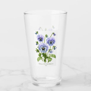 Lila Pansies Blommigt Botanical Art Glaskopp