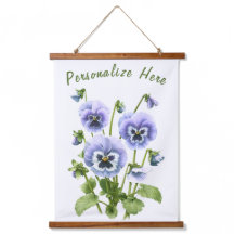 Lila Pansies Blommigt Botanical Art Personlig