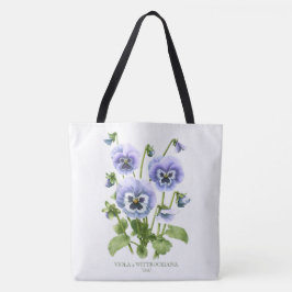 Lila Pansies Botanical Art Anpassade Tygkasse