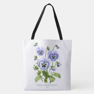 Lila Pansies Botanical Art Anpassade Tygkasse