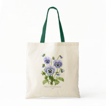 Lila Pansies Botanical Art