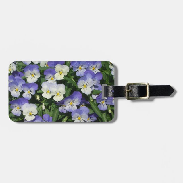 Lila Pansies Garden Blommigt Bagagebricka (Horisontell Framsida)