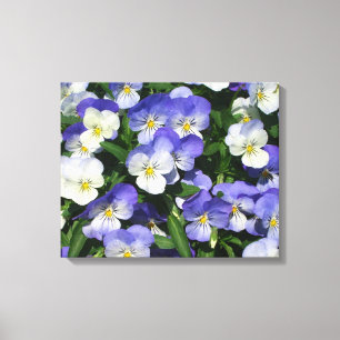 Lila Pansies Garden Blommigt Canvastryck