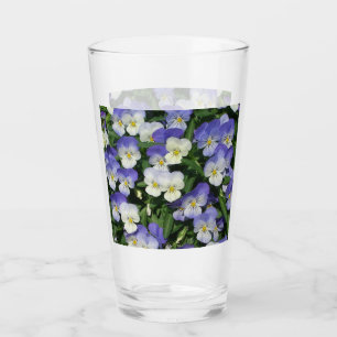 Lila Pansies Garden Blommigt Glaskopp