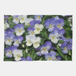 Lila Pansies Garden Blommigt Kökshandduk