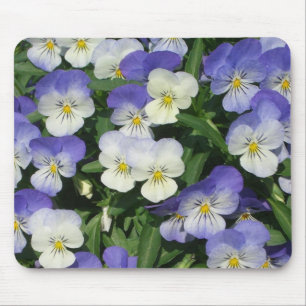 Lila Pansies Garden Blommigt Musmatta