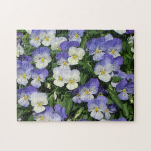 Lila Pansies Garden Blommigt Pussel
