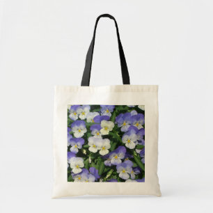 Lila Pansies Garden Blommigt Tygkasse