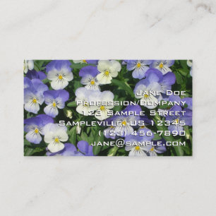 Lila Pansies Garden Blommigt Visitkort