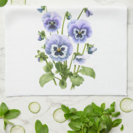 Lila Pansies Kökshandduk