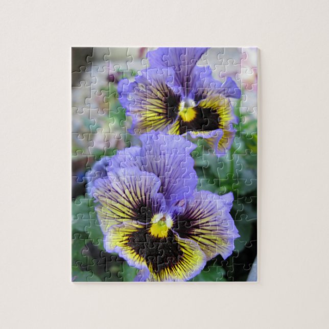 Lila Pansies Pussel (Vertikal)