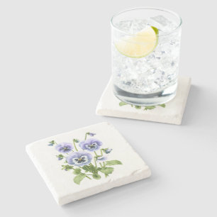 Lila Pansies Stenunderlägg