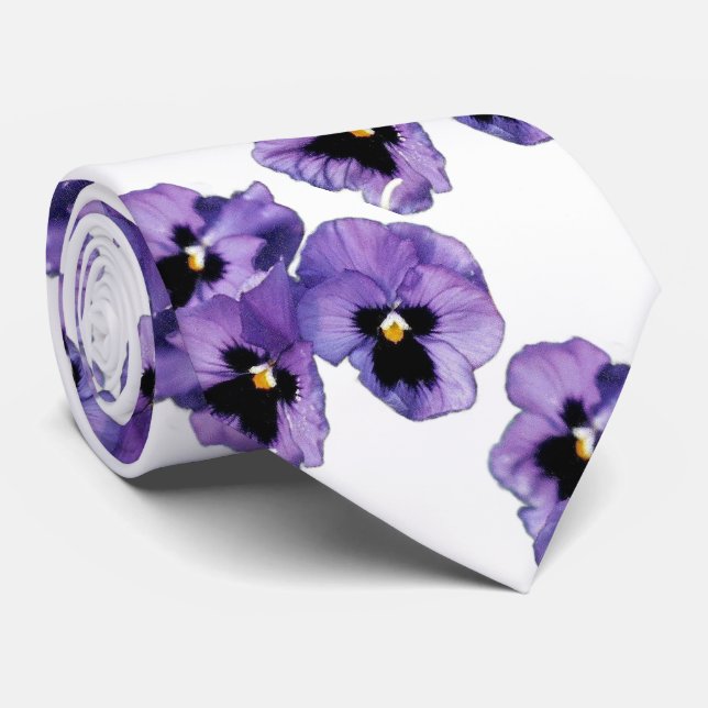 Lila Pansies Tie Slips (Rullad)