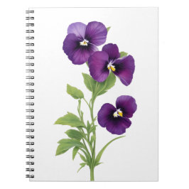 Lila Pansy Anteckningsbok