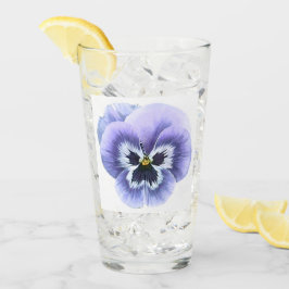 Lila Pansy Blommigt Botanical Art Glaskopp