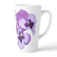 Lila pansy blommigt Emily namn anpassade boho