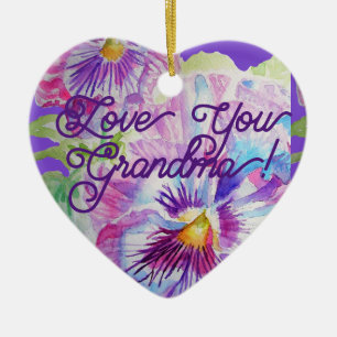 Lila Pansy Blommigt Kärlek Du Grandma Dekoration
