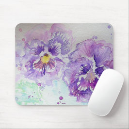 Lila Pansy-Blommigten blommor Musmatta Pad