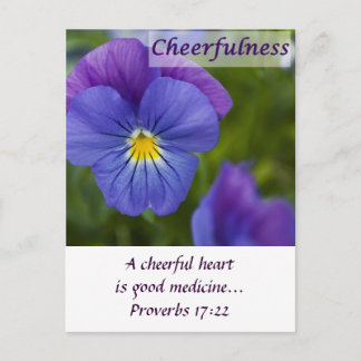 Lila Pansy - Cheerfulness Vykort