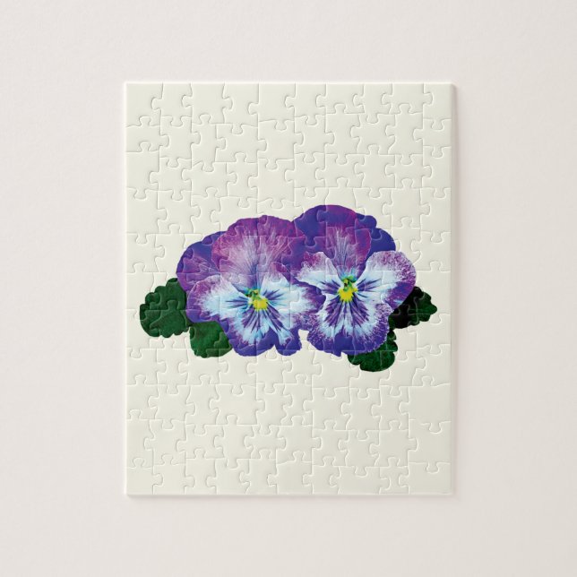 Lila Pansy Duo Pussel (Vertikal)