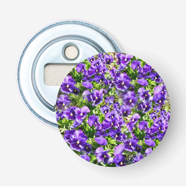 Lila Pansy Fält Flasköppnare (Framsidan)