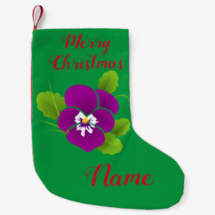 Lila Pansy Flower Thunder_Cove Liten Julstrumpa