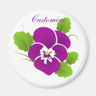 Lila Pansy Flower Thunder_Cove Magnet