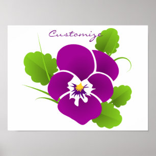 Lila Pansy Flower Thunder_Cove Poster