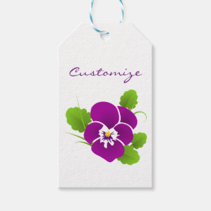 Lila Pansy Flower Thunder_Cove Presentetikett