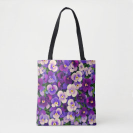Lila Pansy Flower Tygkasse