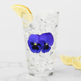 Lila Pansy Flowers Blommigt Glaskopp