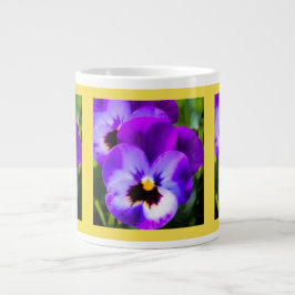 Lila Pansy Gult Kopp Jumbo Mugg