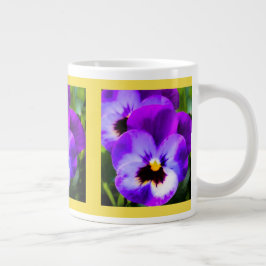 Lila Pansy Gult Kopp Jumbo Mugg