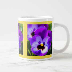Lila Pansy Gult Kopp Jumbo Mugg