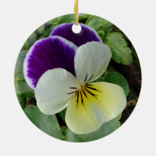 Lila Pansy Julgransprydnad Keramik