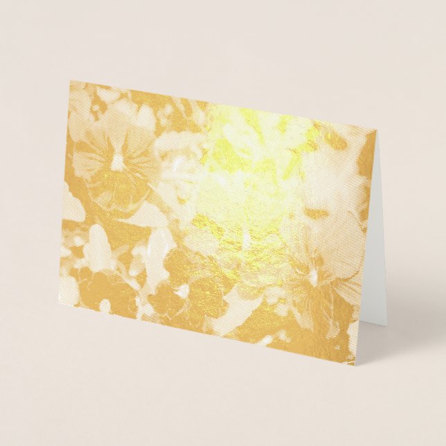 Lila Pansy-könskort Folierat Kort (Framsida)