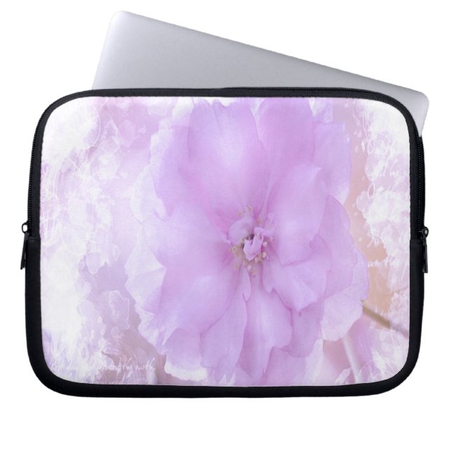 Lila Pansy Laptop Fodral (Framsidan)