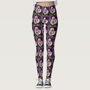 Lila Pansy Leggings