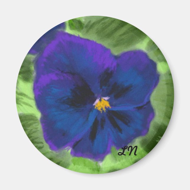 Lila Pansy Magnet (Framsidan)