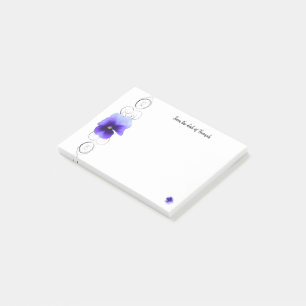 Lila Pansy Personlig Notes Post-it Block