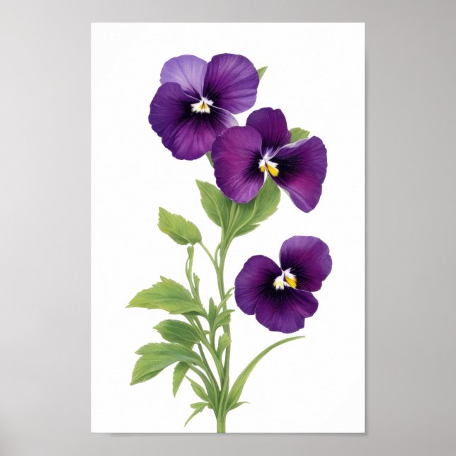 Lila Pansy Poster (Framsidan)