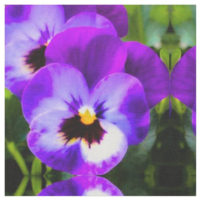 Lila Pansy Tyg (Närbild)