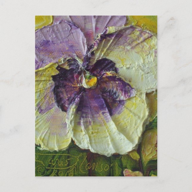 Lila Pansy-vykort Vykort (Framsida)